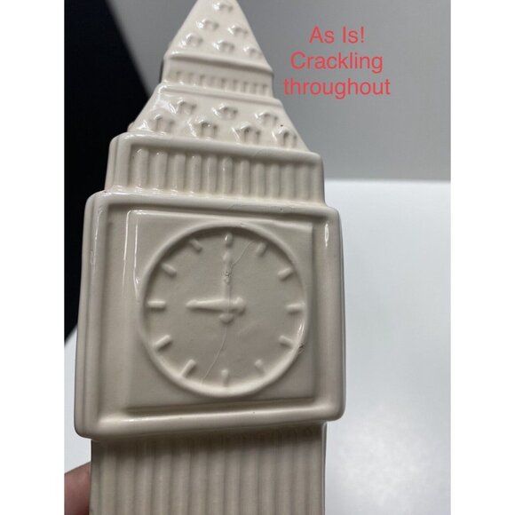 Tower Decor Creamy / White AS IS Crackling Defect Display Accent Home Decor - Picture 2 of 16